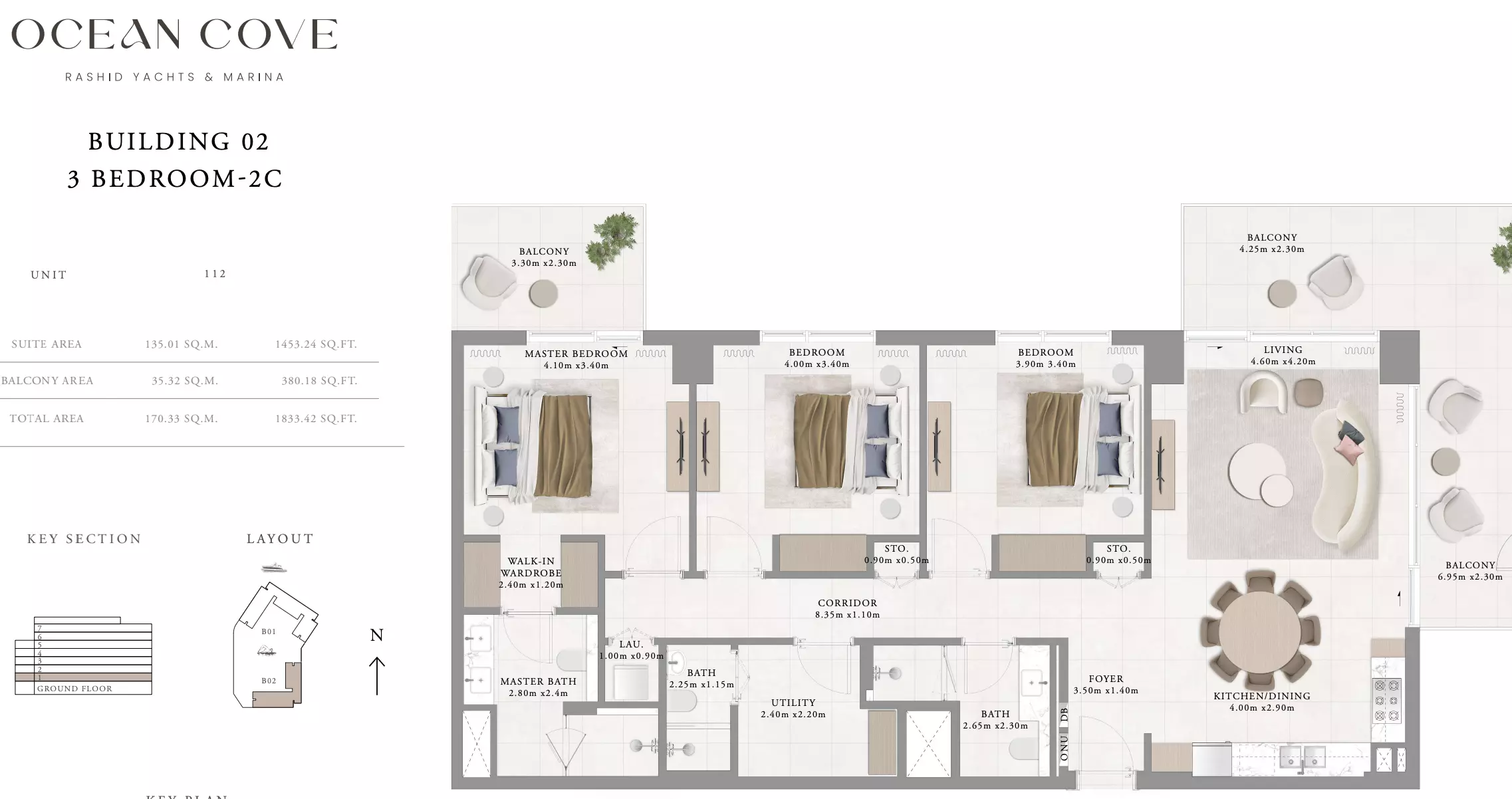 Ocean Cove Type 3- Building 2, 3 beds