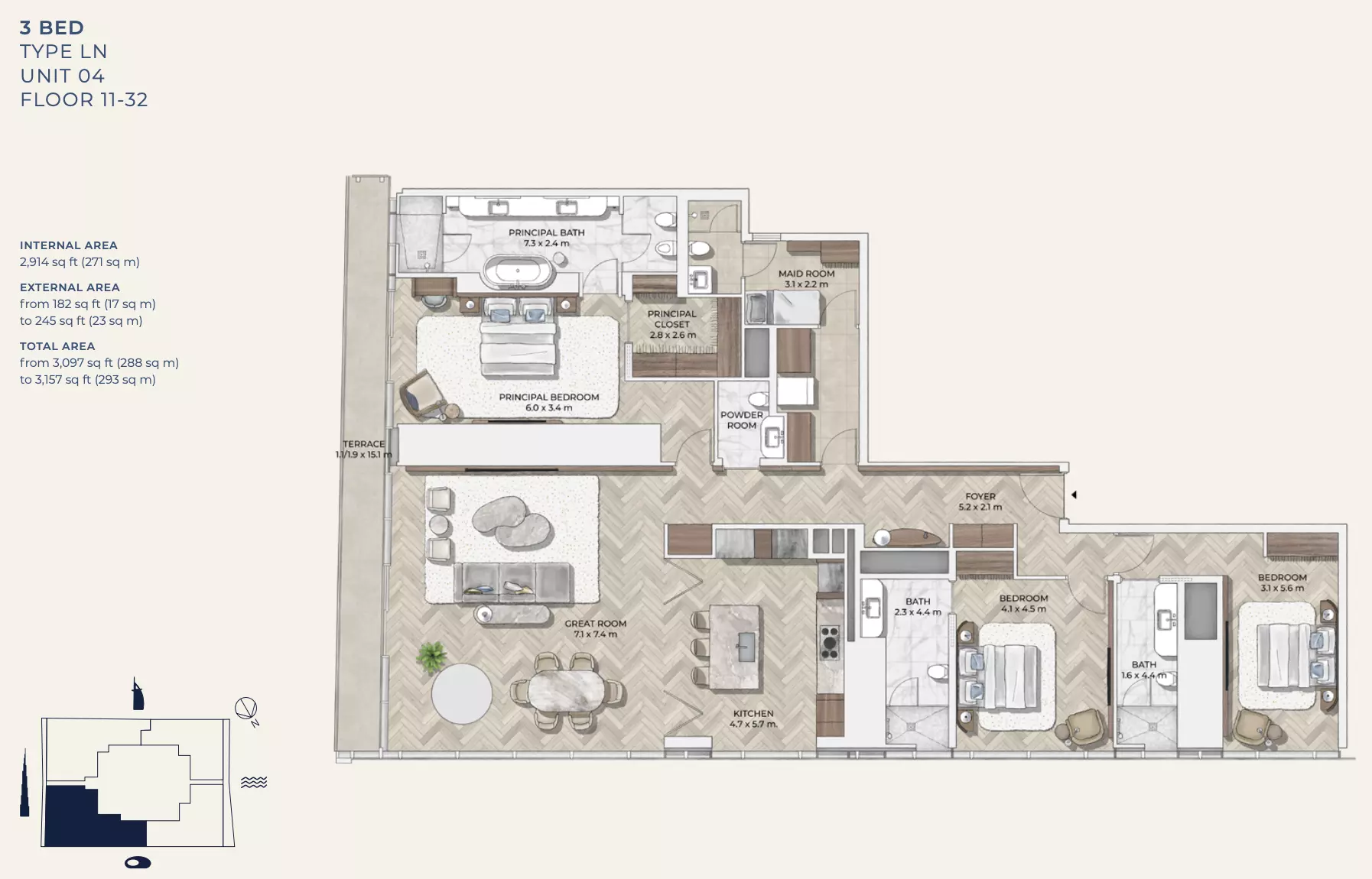 Unit floor plan image
