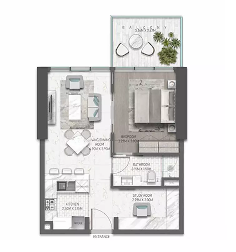 Golf Greens Type 11 - 1, 1 bed