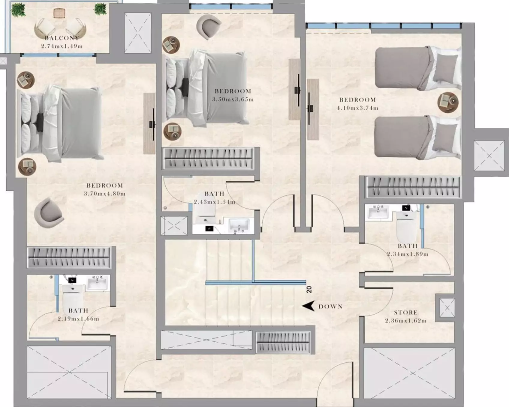 صورة مخطط ارضية الوحدة
