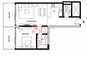 Binghatti Galaxy Tower B Type 11, 1 bed