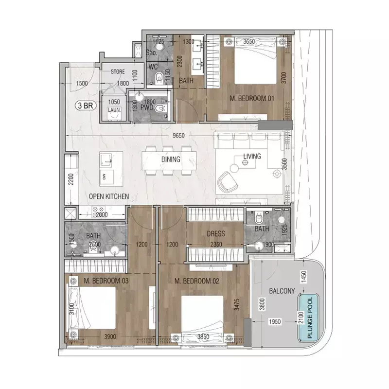 صورة مخطط ارضية الوحدة