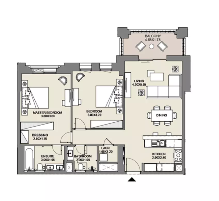Al Jazi B4-Type A1, Level 1,2, 2 beds