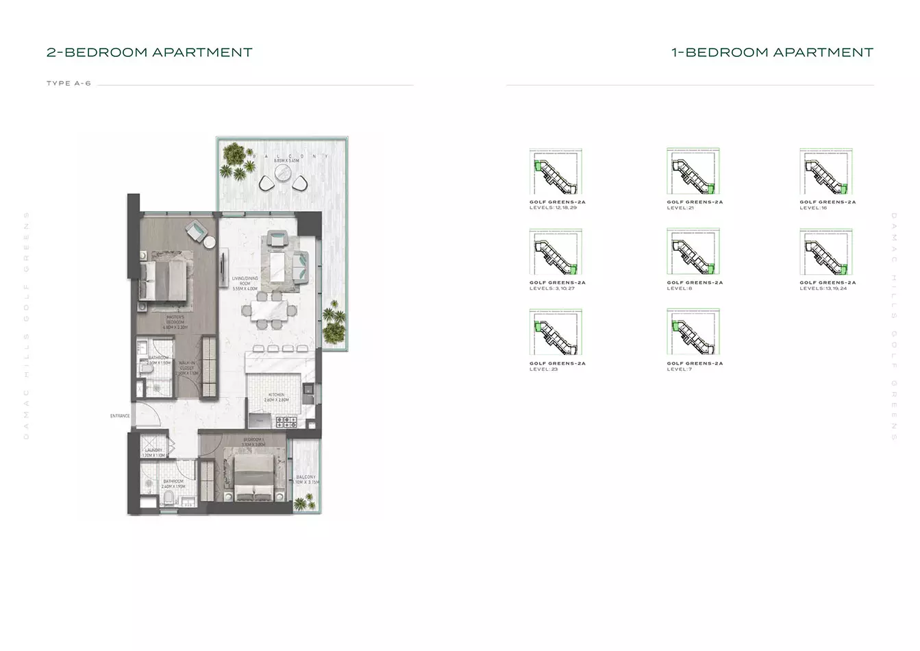 Golf Greens Type A-6, 2 beds