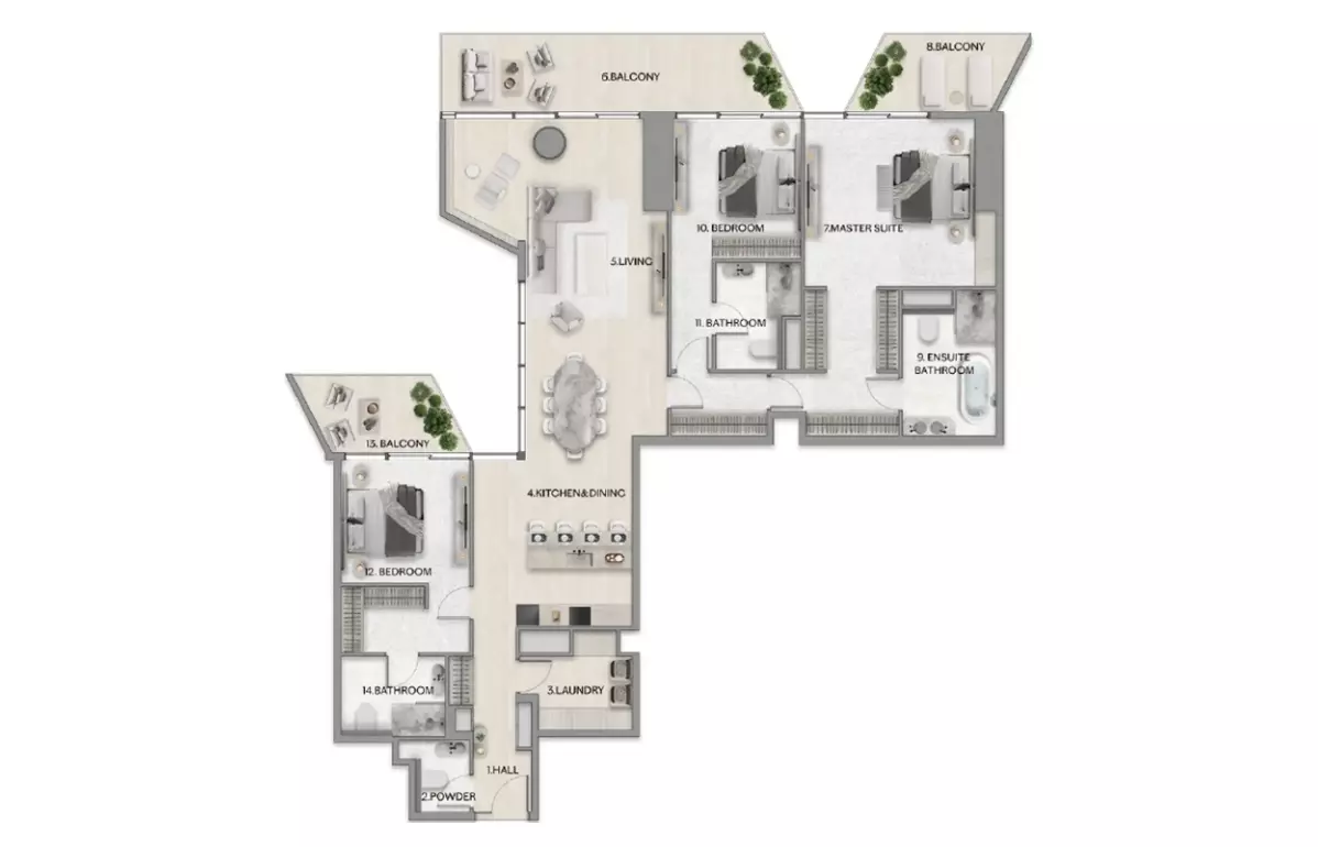 صورة مخطط ارضية الوحدة