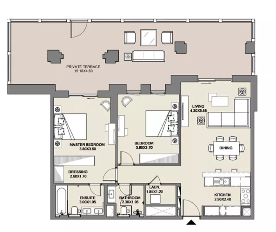 Al Jazi B2-Type A5, Level Ground, 2 beds
