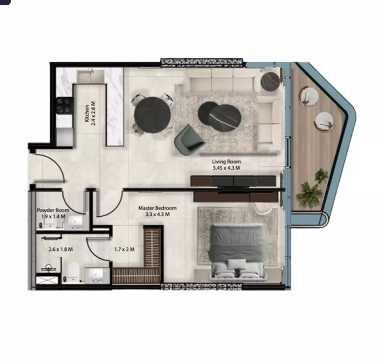 صورة مخطط ارضية الوحدة