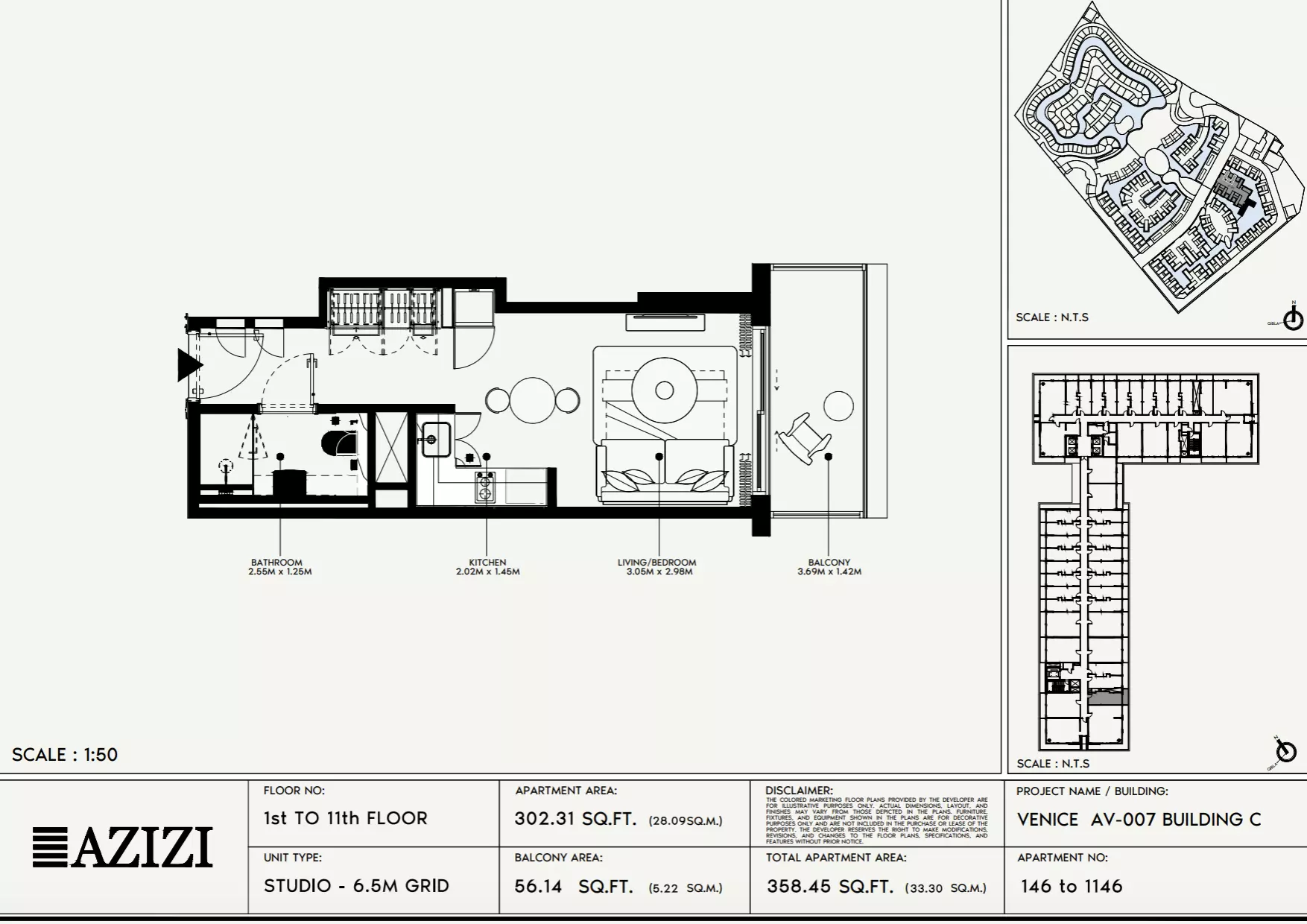 Azizi Venice 7 Type 146-Building C, studio