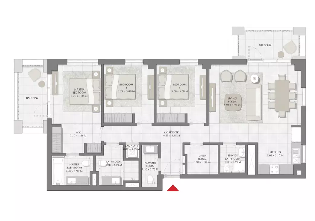 Summer B3-Type A, 3 beds