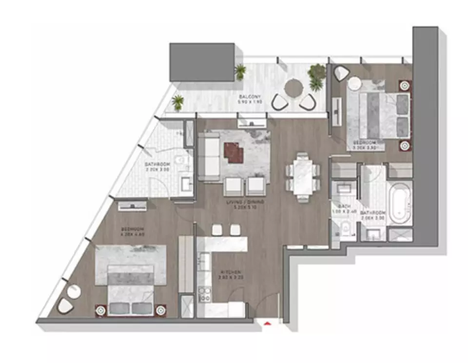 Safa Two Type 6, 2 beds