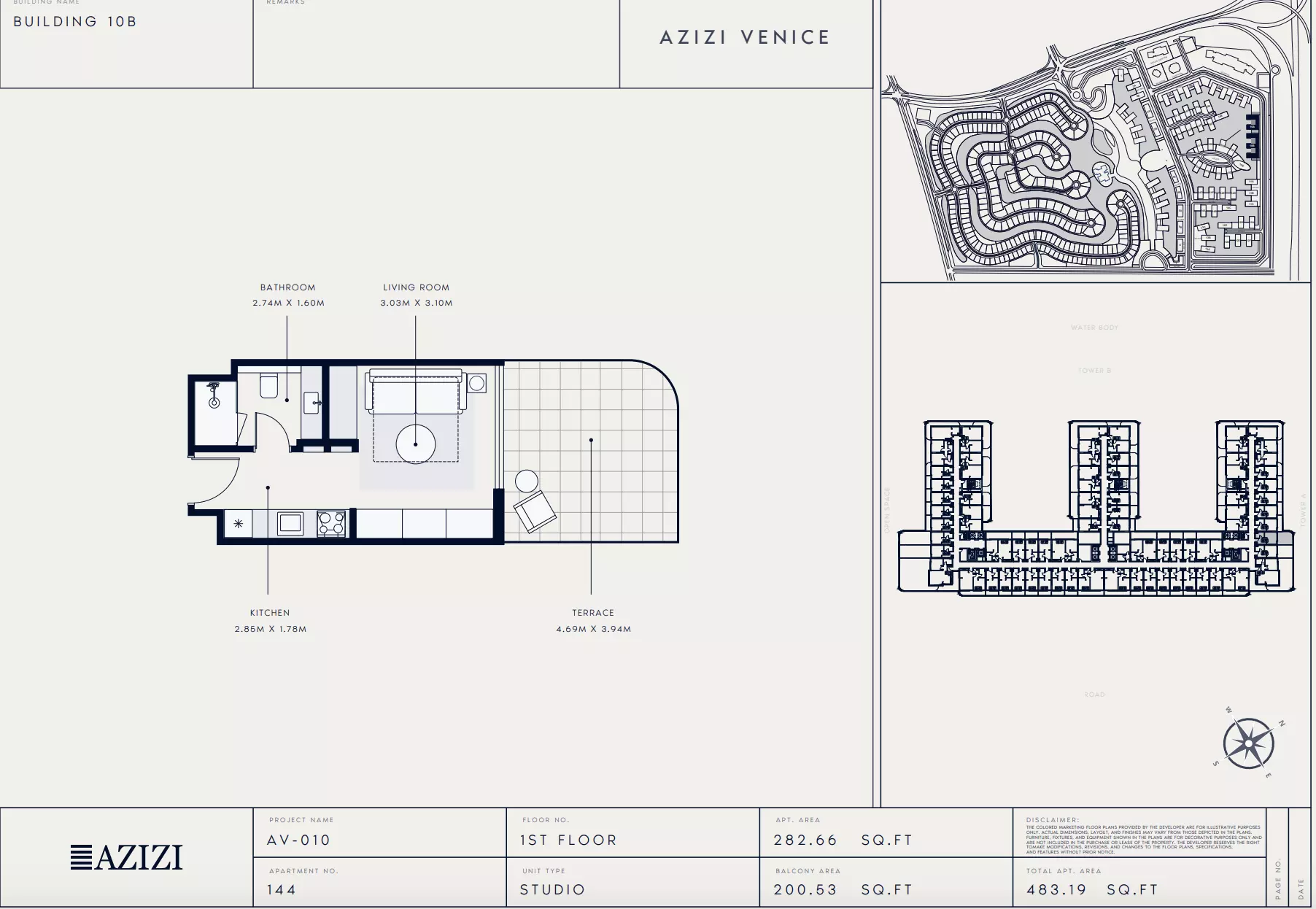 Azizi Venice 10 Type 144-Building B, studio