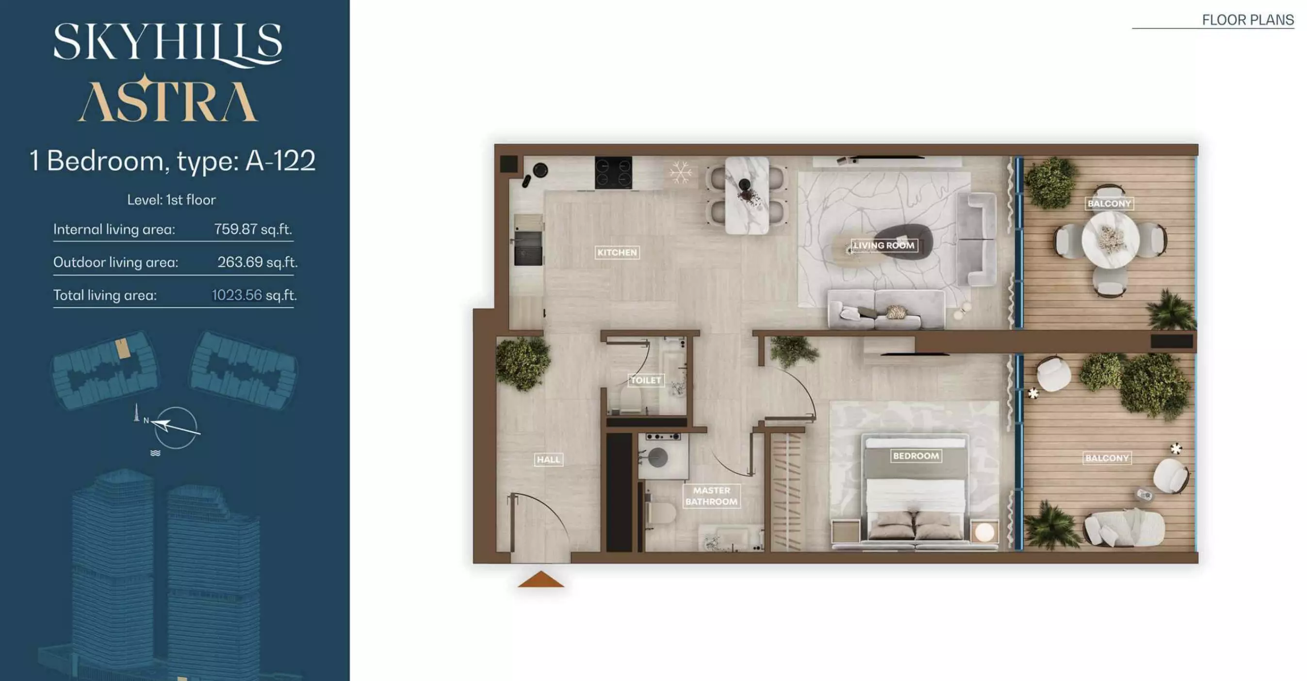Skyhills Astra Type A-122, 1 bed