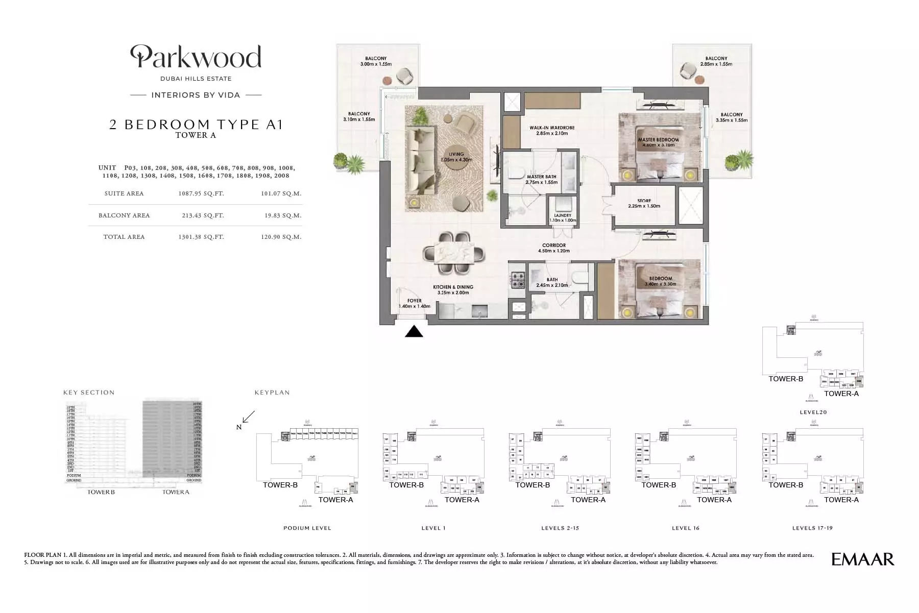Parkwood Type A1-Tower A, 2 beds