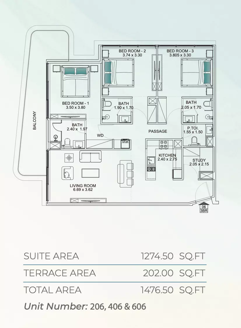 صورة مخطط ارضية الوحدة