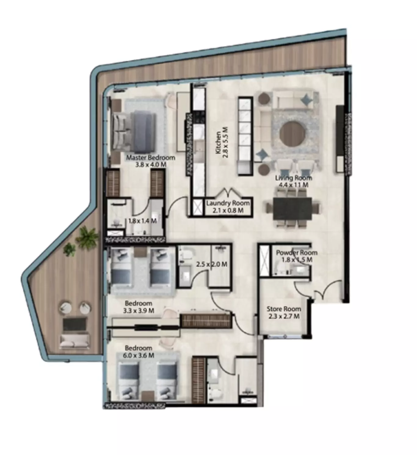 صورة مخطط ارضية الوحدة