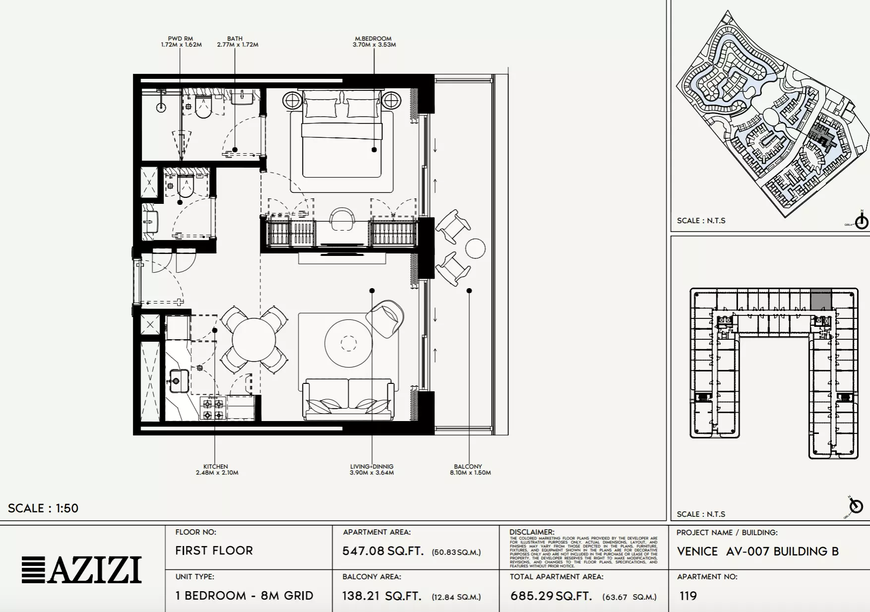 Azizi Venice 7 Type 119-Building B, studio