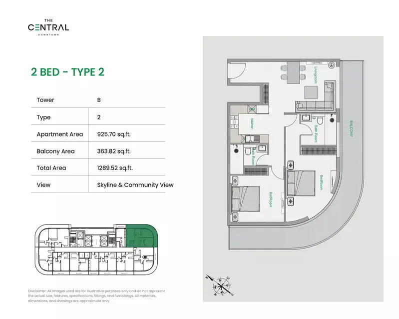 The Central Downtown - Tower B - Type 2 Floor Plan