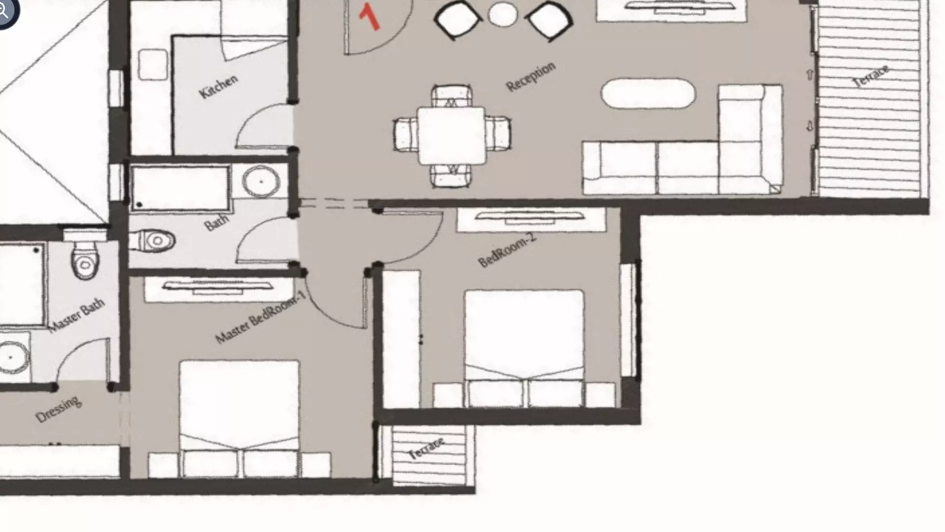 صورة مخطط ارضية الوحدة