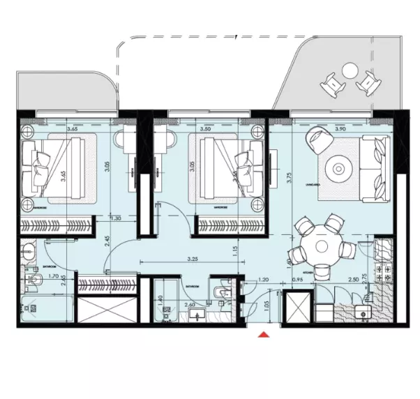 صورة مخطط ارضية الوحدة