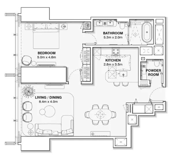 صورة مخطط ارضية الوحدة