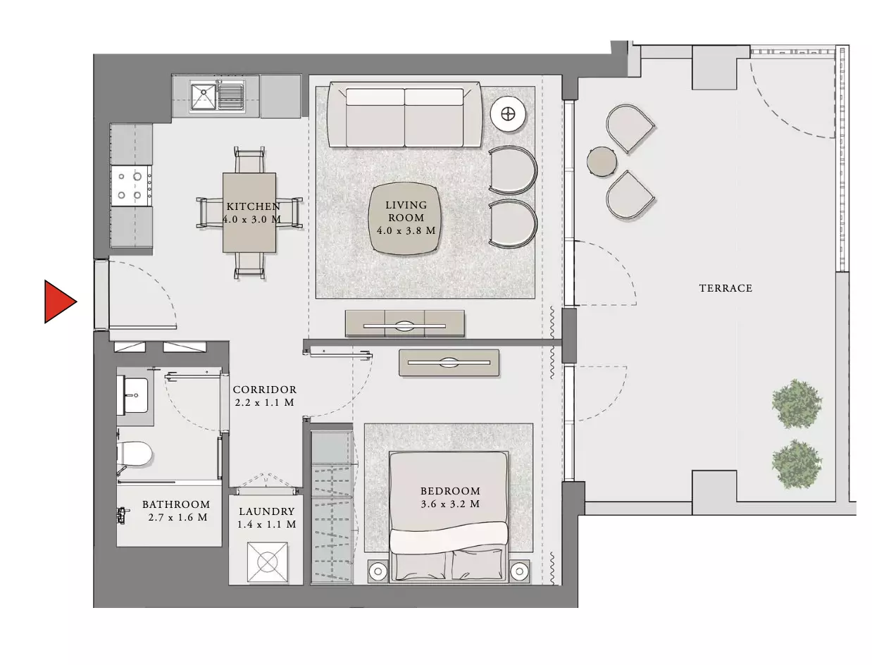 Creek Beach Lotus Unit 101, Level 01 Building 2, 1 bed