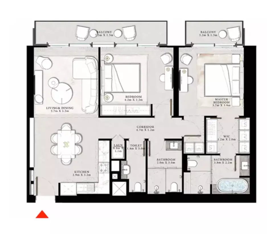 St Regis The Residences T2-Type H, 2 beds