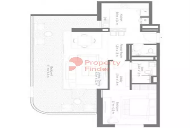 South Bay Residences — 1BR floor plan