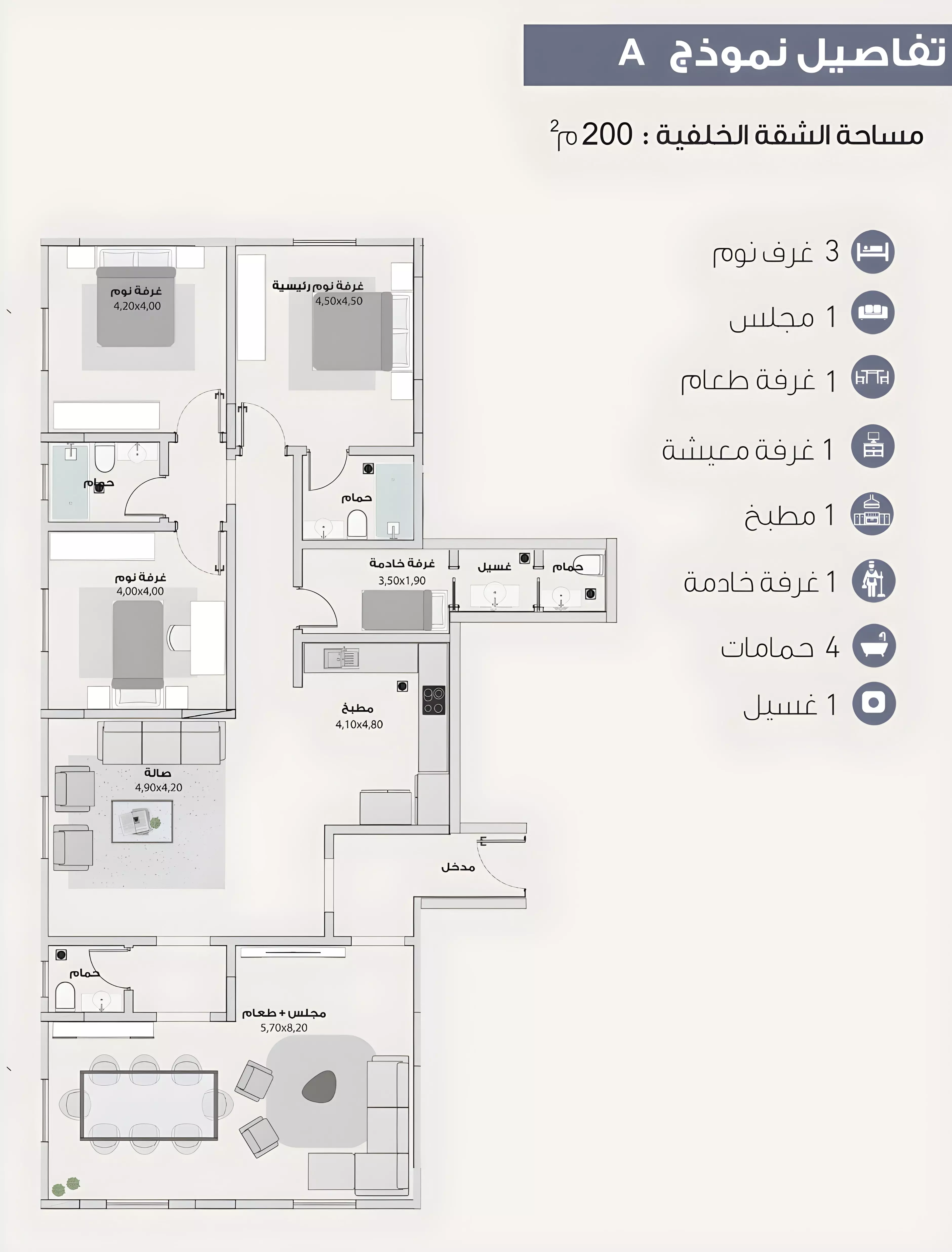 صورة مخطط ارضية الوحدة