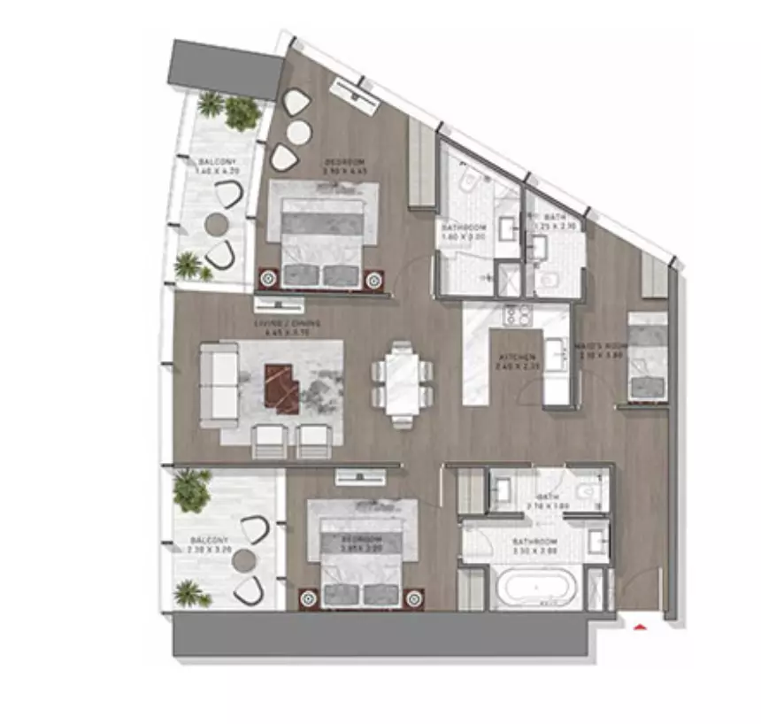 Safa Two Type 24, 2 beds