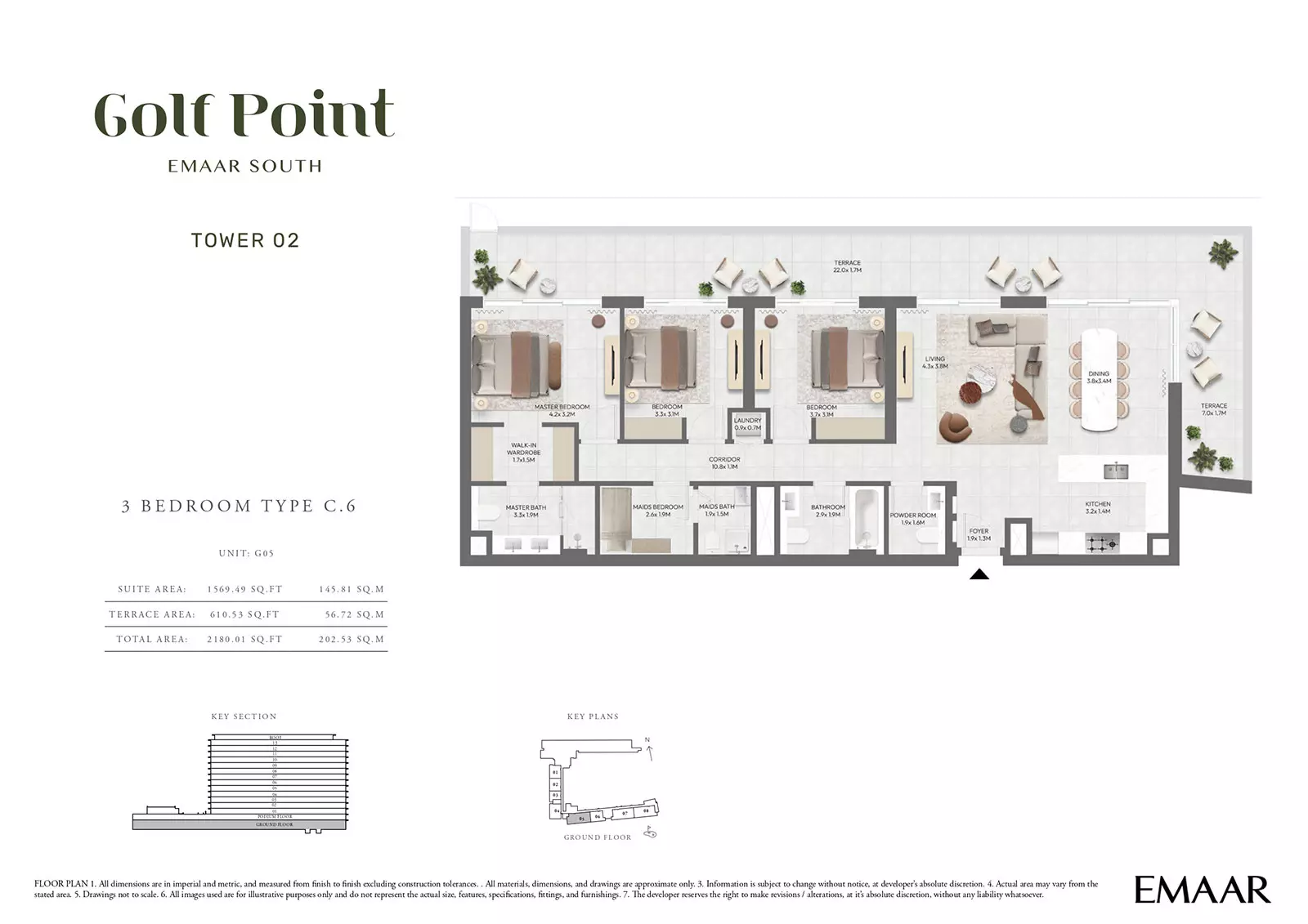 Golf Point Tower 2 - Type C-6, 3 beds