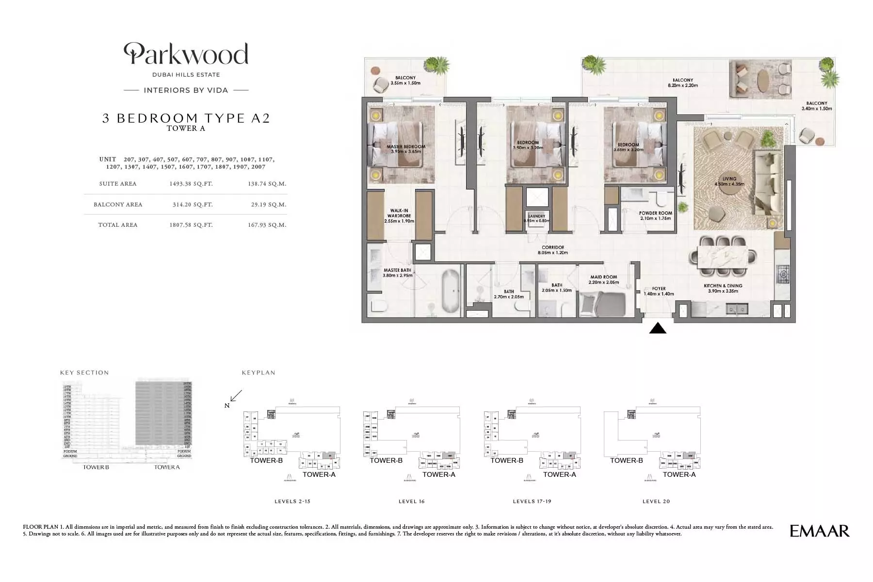 Parkwood Type A2-Tower A, 3 beds