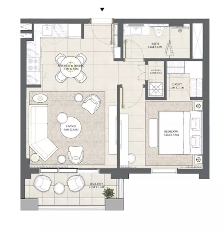 Cedar Creek Beach B2-Level 2-7, Unit 05, 1 bed