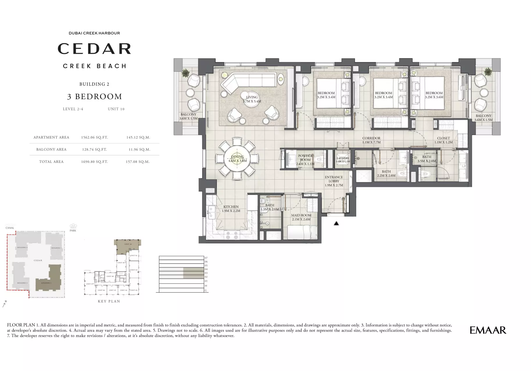 Cedar Creek Beach Type 2-5-510, 3 beds