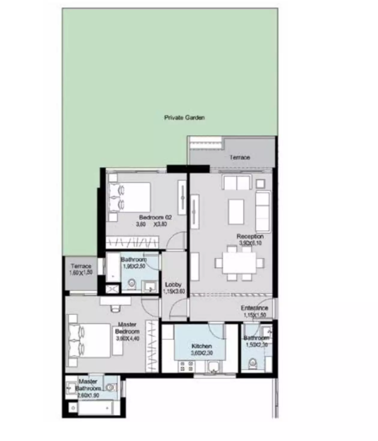 صورة مخطط ارضية الوحدة