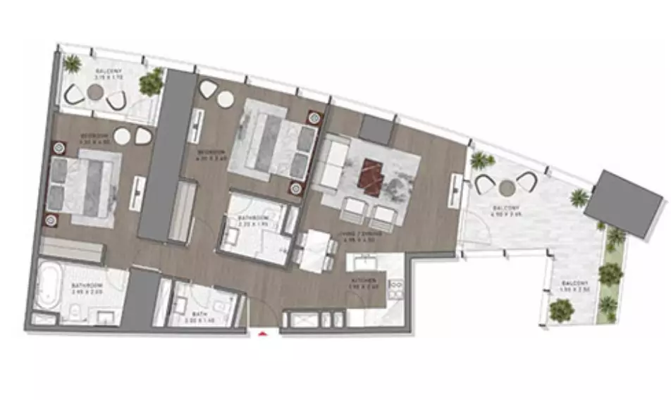 Safa Two Type 26, 2 beds