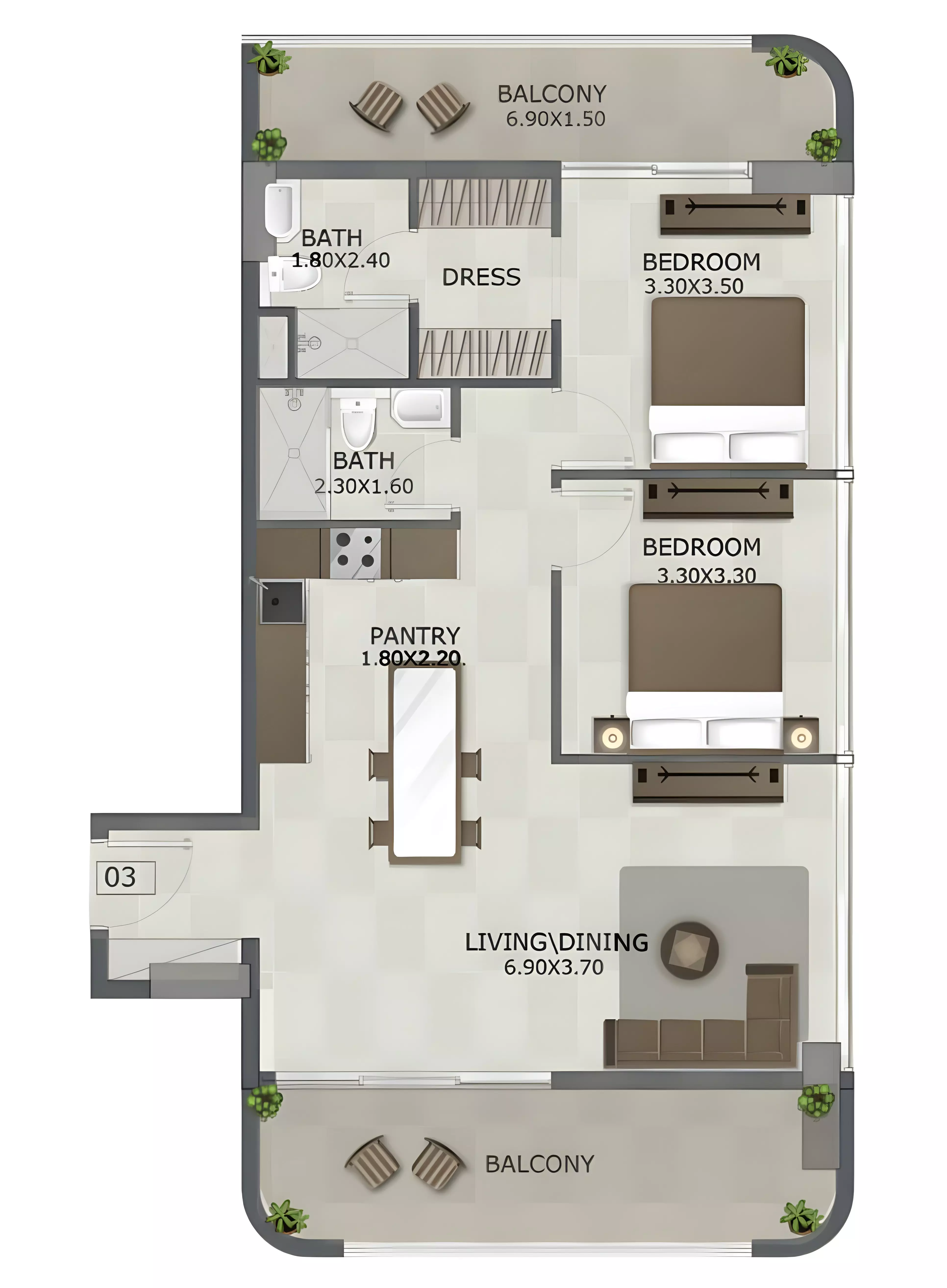Unit floor plan image