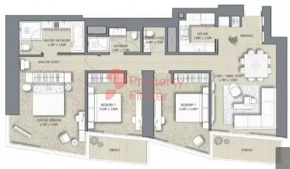 The Address Residences Dubai Opera T2-Unit 02, 3 beds