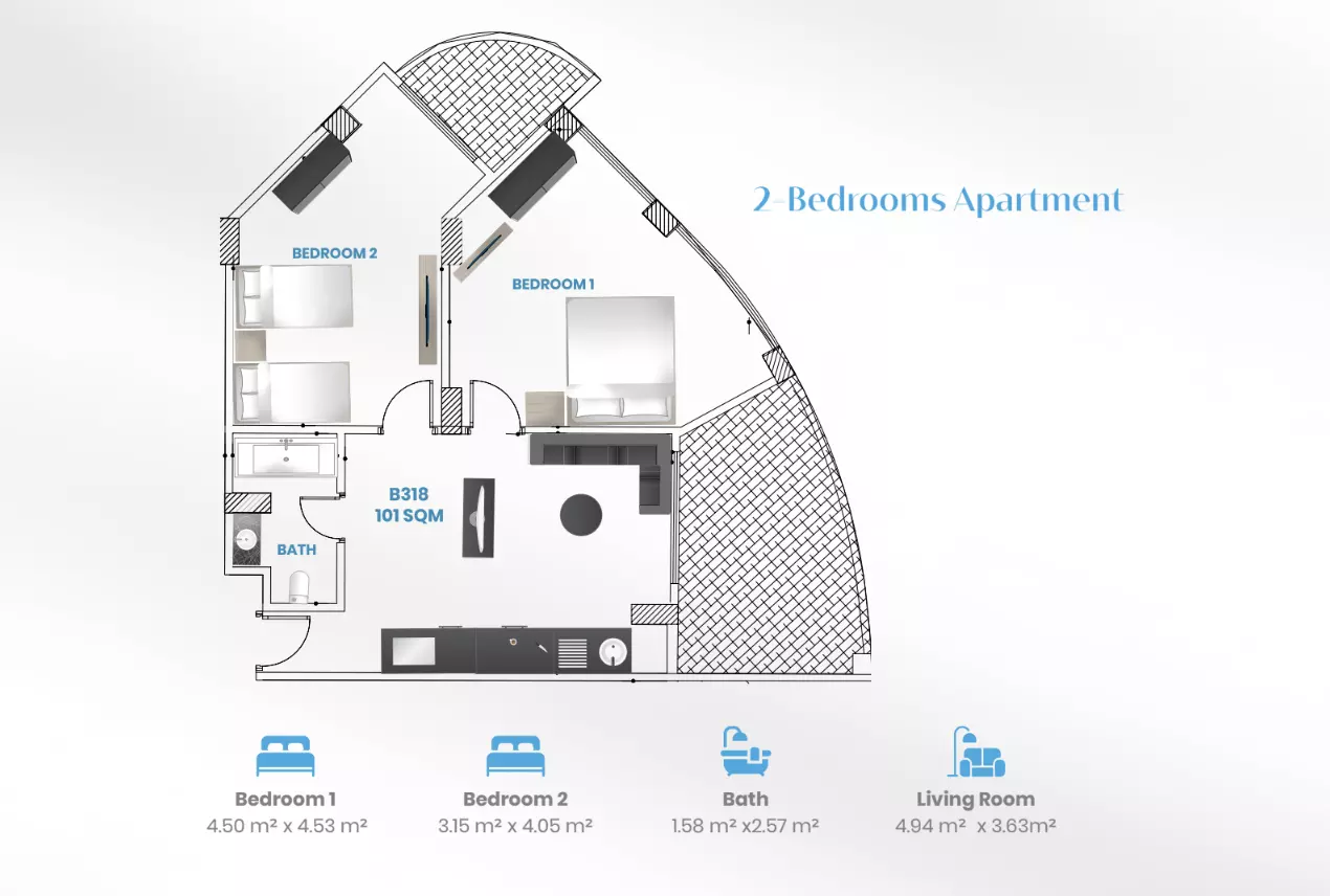 صورة مخطط ارضية الوحدة