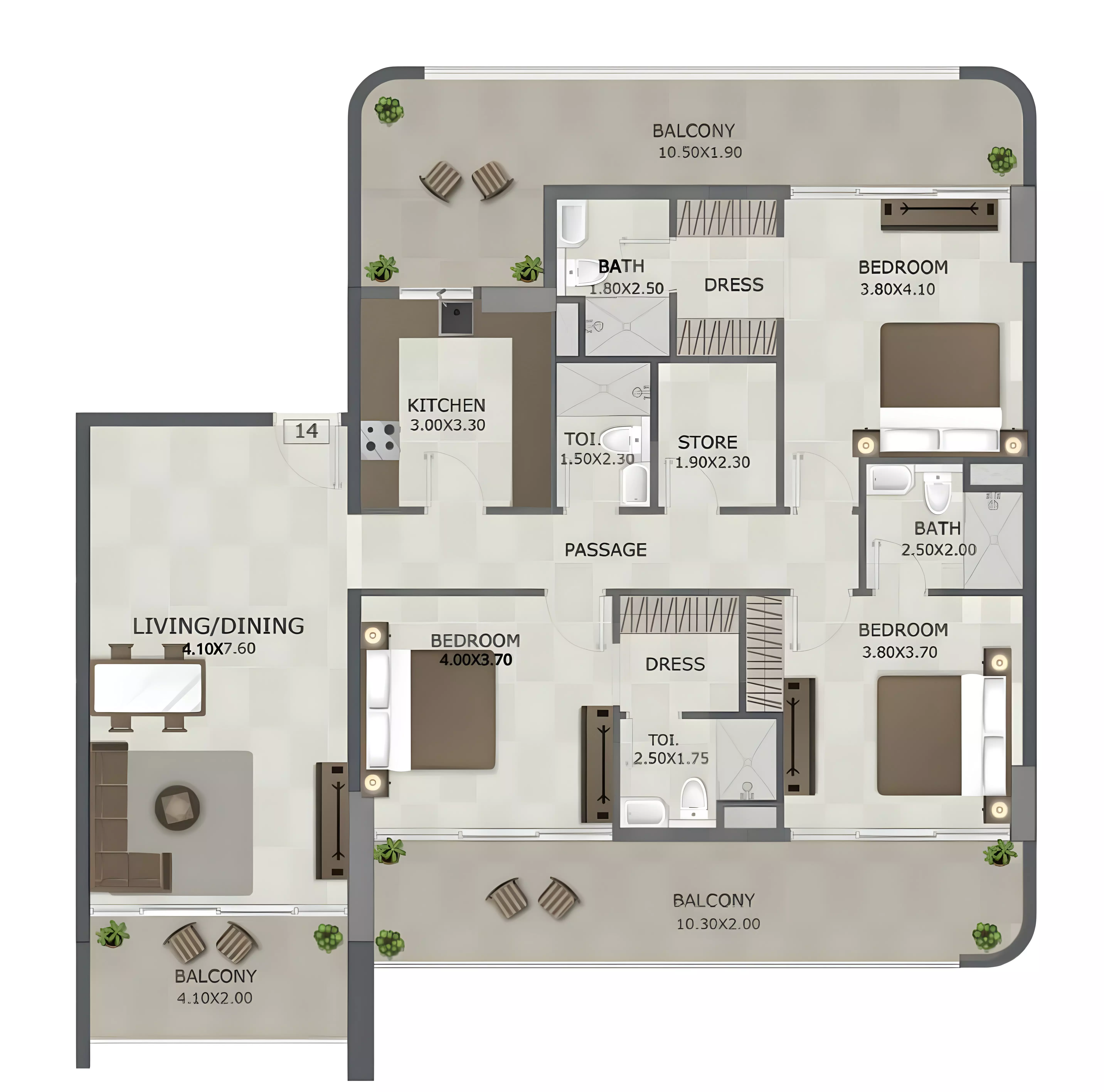 Unit floor plan image