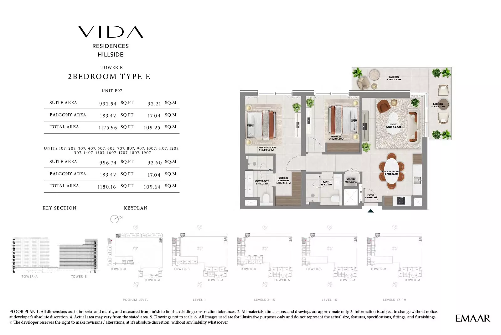 Vida Residences Hillside Type E-Tower B, 2 beds