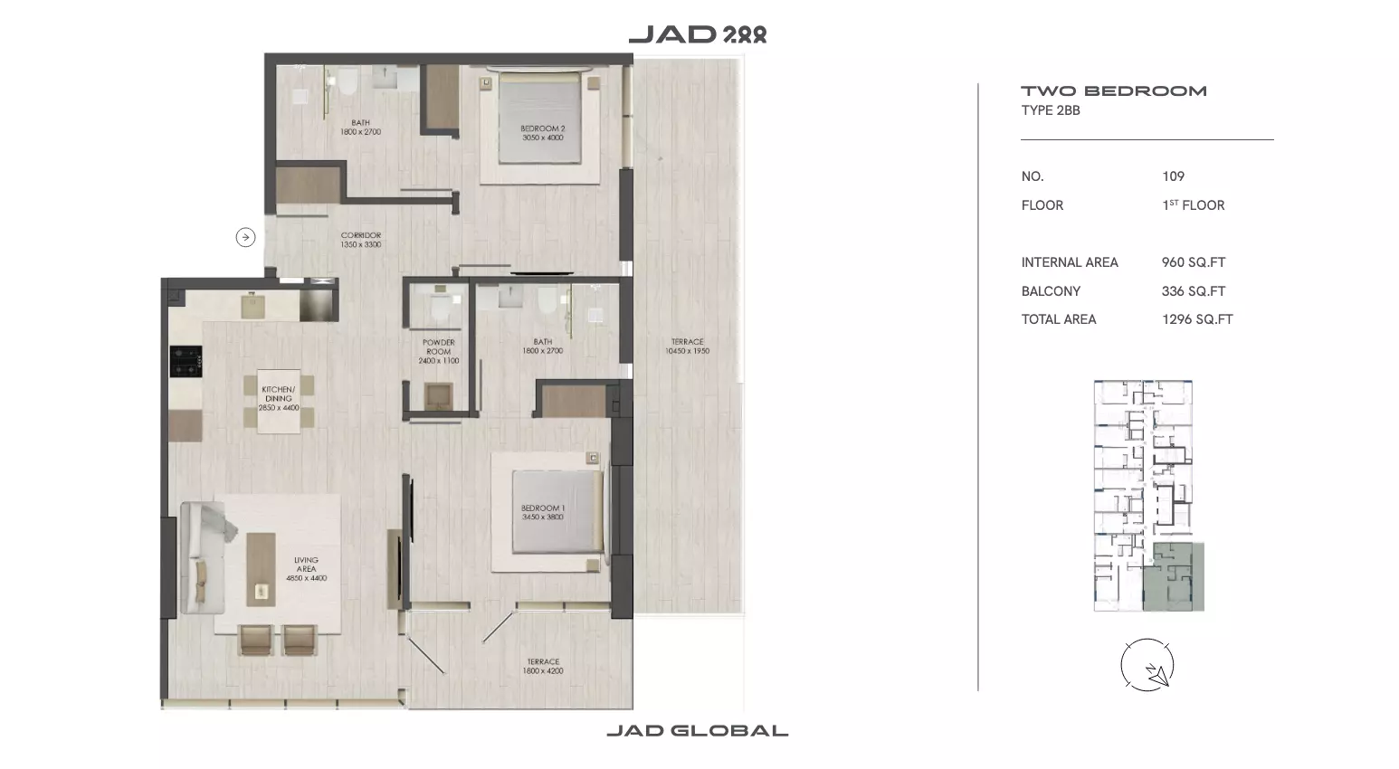 JAD288 - Type 2-Tower B Floor Plan