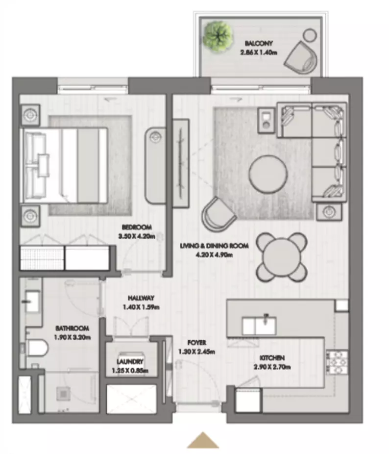 Riwa Type 1C Vairiant 5, 1 bed