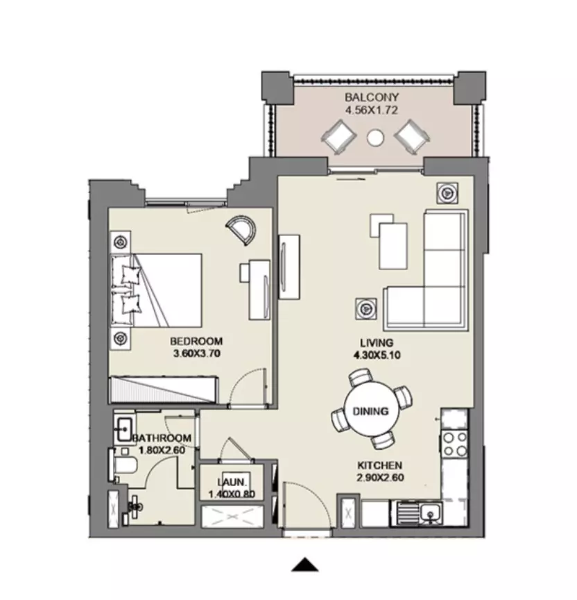 Al Jazi B4-Type A1, Level 1,2,3, 1 bed