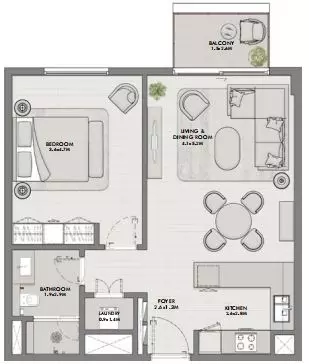Elara Type 1A, 1 bed