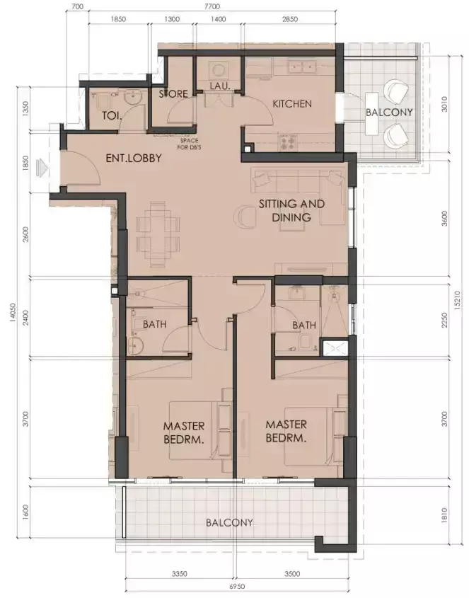 Unit floor plan image
