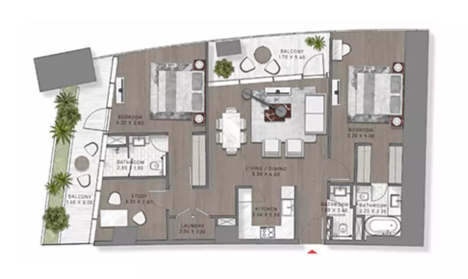 Safa Two Type 22, 2 beds