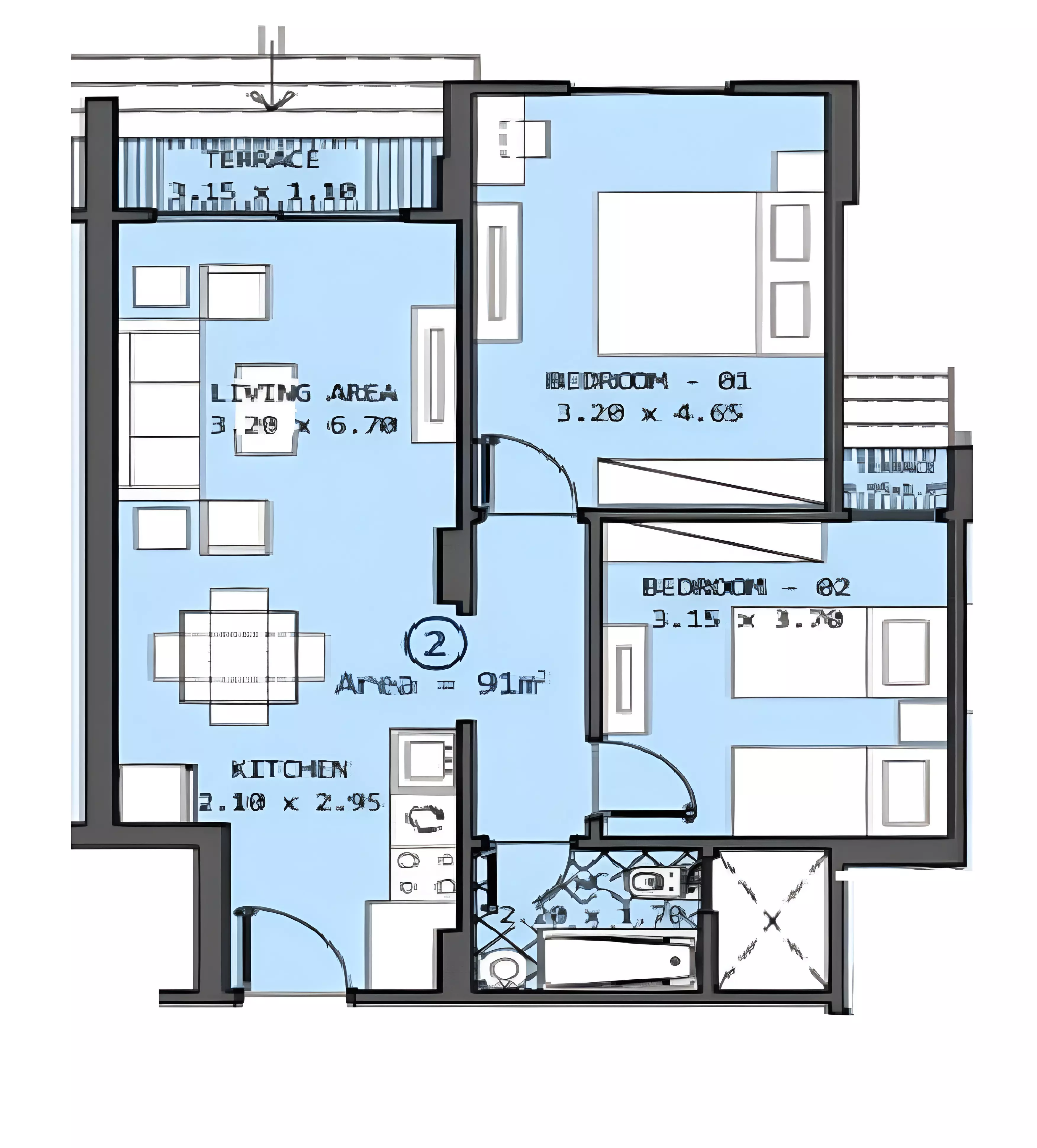 Unit floor plan image