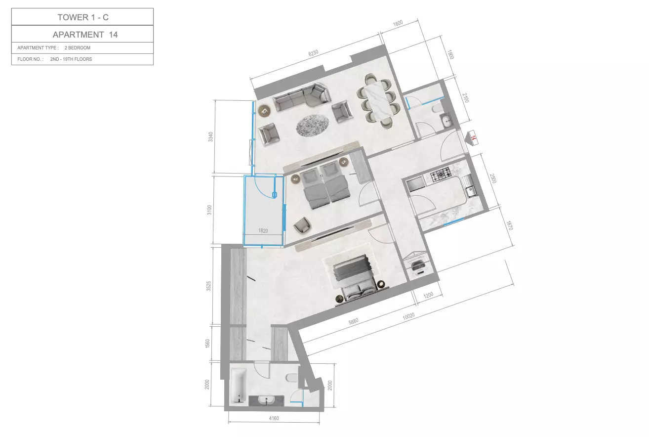 Orchid Towers Phase 1 - Type 4-Tower C Floor Plan