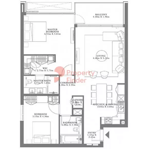 Seagate Type 4 Building 3 Unit 1 Level 2-6, 2 beds