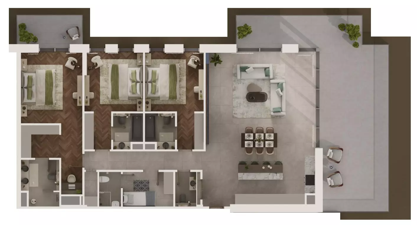 Sama Yas By Aldar Properties Type D, 3 beds
